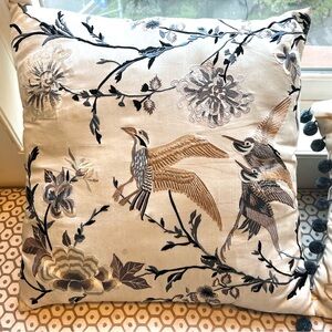 FRONTGATE -  Uccello Pillow 20x20 - Asian Bird Motif. Redecorating my house.
